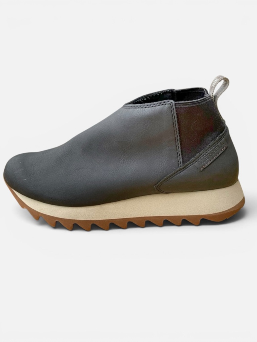 Merrell Alpine Chelsea Women's 8.5 Booties Shoes‎ Charcoal Gray Vegan Leather